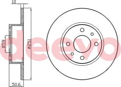 DEEVO BD26560 - Disc frana aaoparts.ro