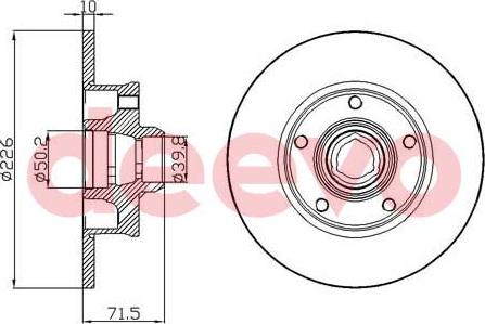 DEEVO BD28240 - Disc frana aaoparts.ro