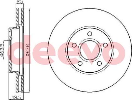 DEEVO BD23980 - Disc frana aaoparts.ro