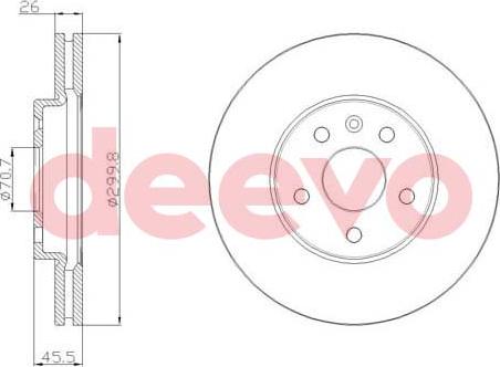 DEEVO BD22840 - Disc frana aaoparts.ro