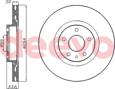 DEEVO BD27200 - Disc frana aaoparts.ro