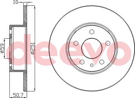 DEEVO BD27220 - Disc frana aaoparts.ro
