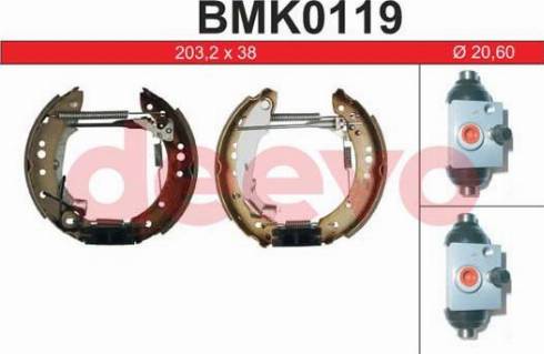DEEVO BMK0119 - Set saboti frana aaoparts.ro