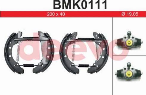 DEEVO BMK0111 - Set saboti frana aaoparts.ro