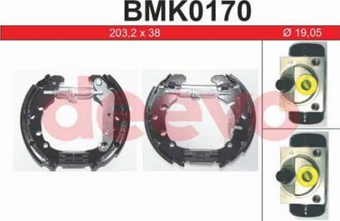 DEEVO BMK0170 - Set saboti frana aaoparts.ro