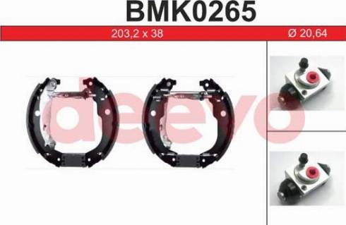 DEEVO BMK0265 - Set saboti frana aaoparts.ro