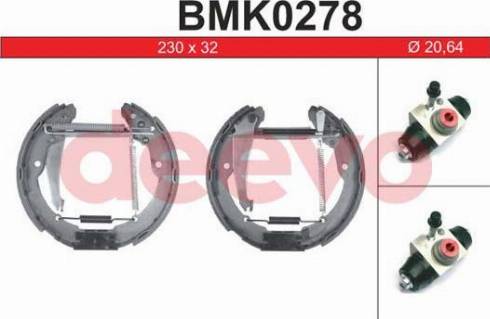 DEEVO BMK0278 - Set saboti frana aaoparts.ro