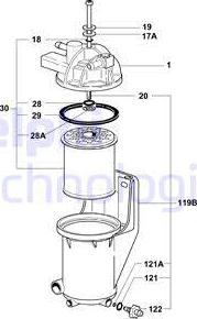 Delphi 6350050 - Filtru combustibil aaoparts.ro