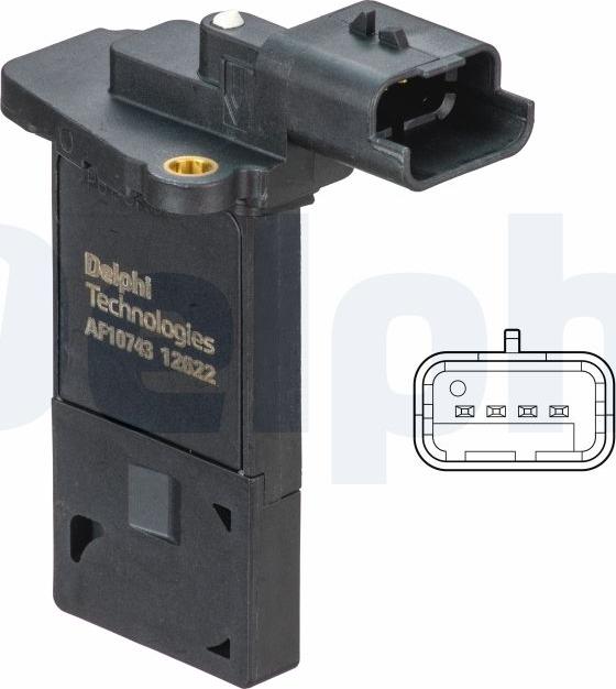 Delphi AF10743-12B1 - Senzor debit aer aaoparts.ro