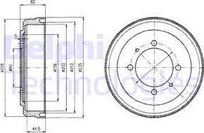 Delphi BF497 - Tambur frana aaoparts.ro