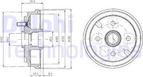 Delphi BF462 - Tambur frana aaoparts.ro