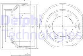 Delphi BF467 - Tambur frana aaoparts.ro