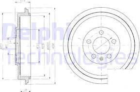 Delphi BF406 - Tambur frana aaoparts.ro