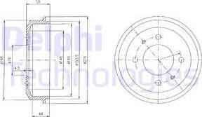 Delphi BF435 - Tambur frana aaoparts.ro