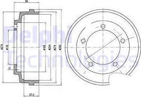 Delphi BF479 - Tambur frana aaoparts.ro