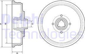 Delphi BF510 - Tambur frana aaoparts.ro
