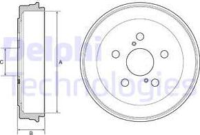 Delphi BF536 - Tambur frana aaoparts.ro