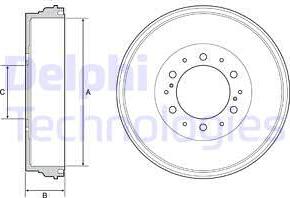 Delphi BF537 - Tambur frana aaoparts.ro