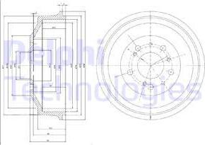 Delphi BF153 - Tambur frana aaoparts.ro