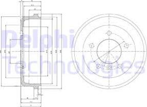 Delphi BF168 - Tambur frana aaoparts.ro