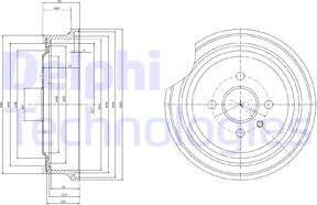 Delphi BF367 - Tambur frana aaoparts.ro