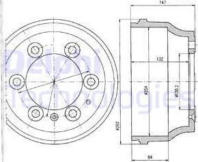 Delphi BF330 - Tambur frana aaoparts.ro