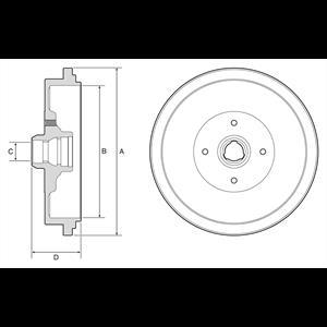 Delphi BF320 - Tambur frana aaoparts.ro