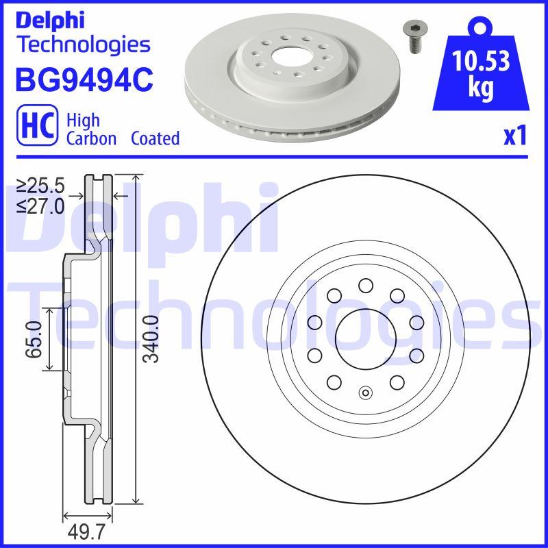 Delphi BG9494C - Disc frana aaoparts.ro