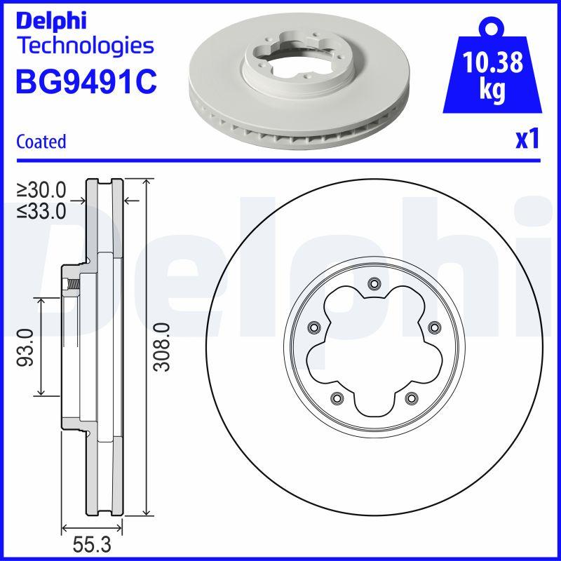 Delphi BG9491C - Disc frana aaoparts.ro