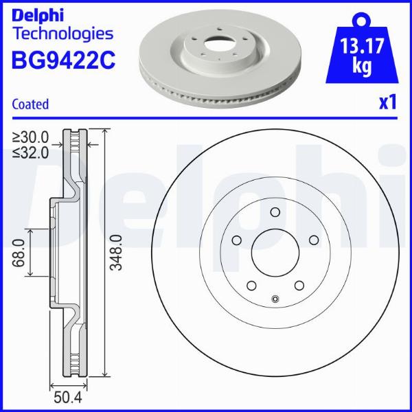 Delphi BG9422C - Disc frana aaoparts.ro