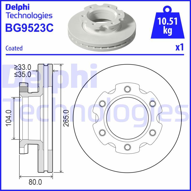 Delphi BG9523C - Disc frana aaoparts.ro