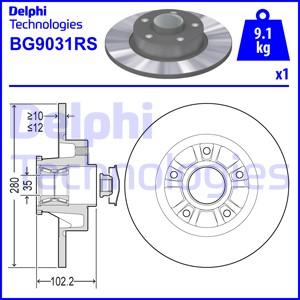 Delphi BG9031RS - Disc frana aaoparts.ro