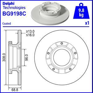 Delphi BG9198C - Disc frana aaoparts.ro