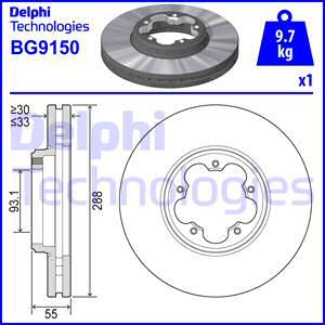 Delphi BG9150 - Disc frana aaoparts.ro