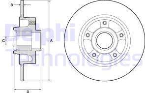 Delphi BG9137RS - Disc frana aaoparts.ro