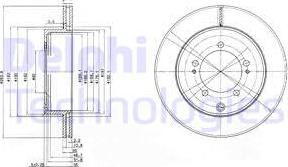 Delphi BG9849 - Disc frana aaoparts.ro
