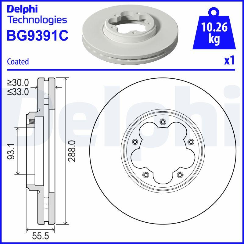 Delphi BG9391C - Disc frana aaoparts.ro