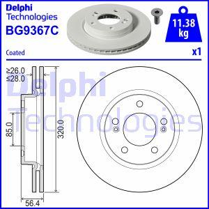 Delphi BG9367C - Disc frana aaoparts.ro