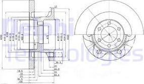 Delphi BG9722 - Disc frana aaoparts.ro