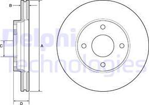 Delphi BG4953C - Disc frana aaoparts.ro