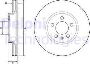 Delphi BG4965C - Disc frana aaoparts.ro