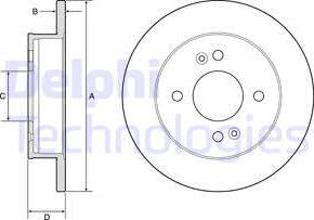 Delphi BG4917C - Disc frana aaoparts.ro
