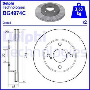 Delphi BG4974C - Disc frana aaoparts.ro