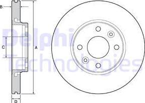 Delphi BG4459C - Disc frana aaoparts.ro