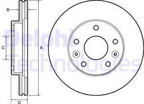 Delphi BG4455 - Disc frana aaoparts.ro