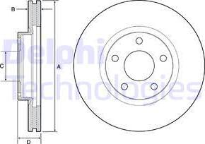 Delphi BG4562C - Disc frana aaoparts.ro