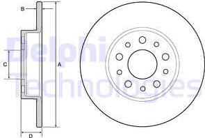 Delphi BG4655C - Disc frana aaoparts.ro