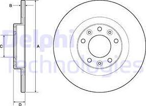 Delphi BG4662C - Disc frana aaoparts.ro
