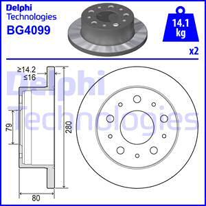 Delphi BG4099 - Disc frana aaoparts.ro