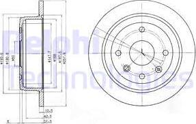 Delphi BG4091 - Disc frana aaoparts.ro